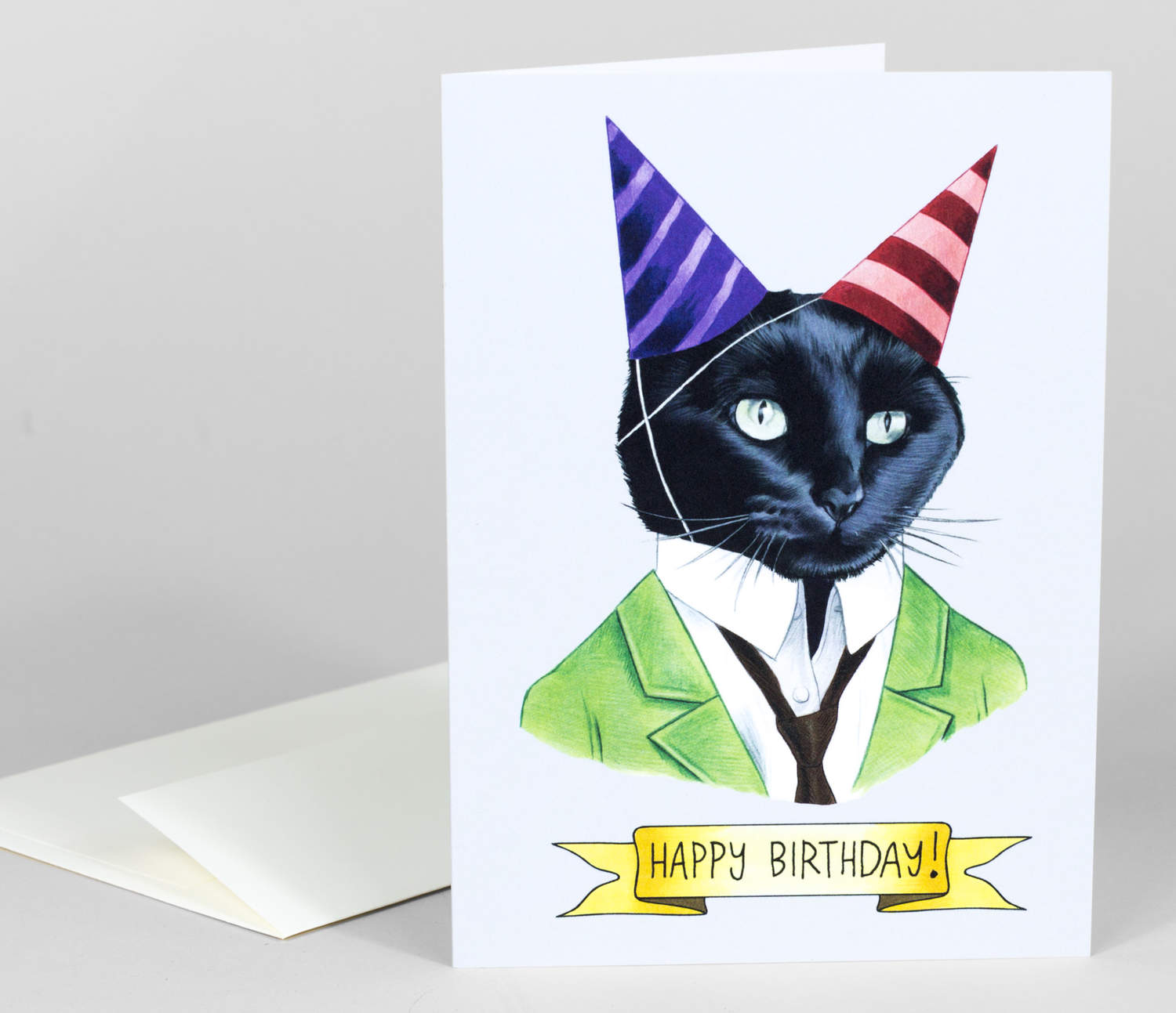 berkley illustration happy birthday cat at
