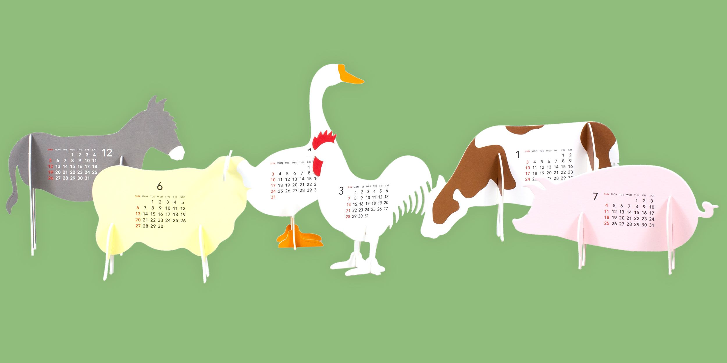 Good Morning, Inc. - Farm - Paper Craft Calendar at buyolympia.com