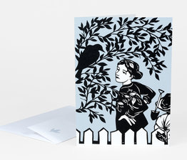 Sometimes she talks to crows