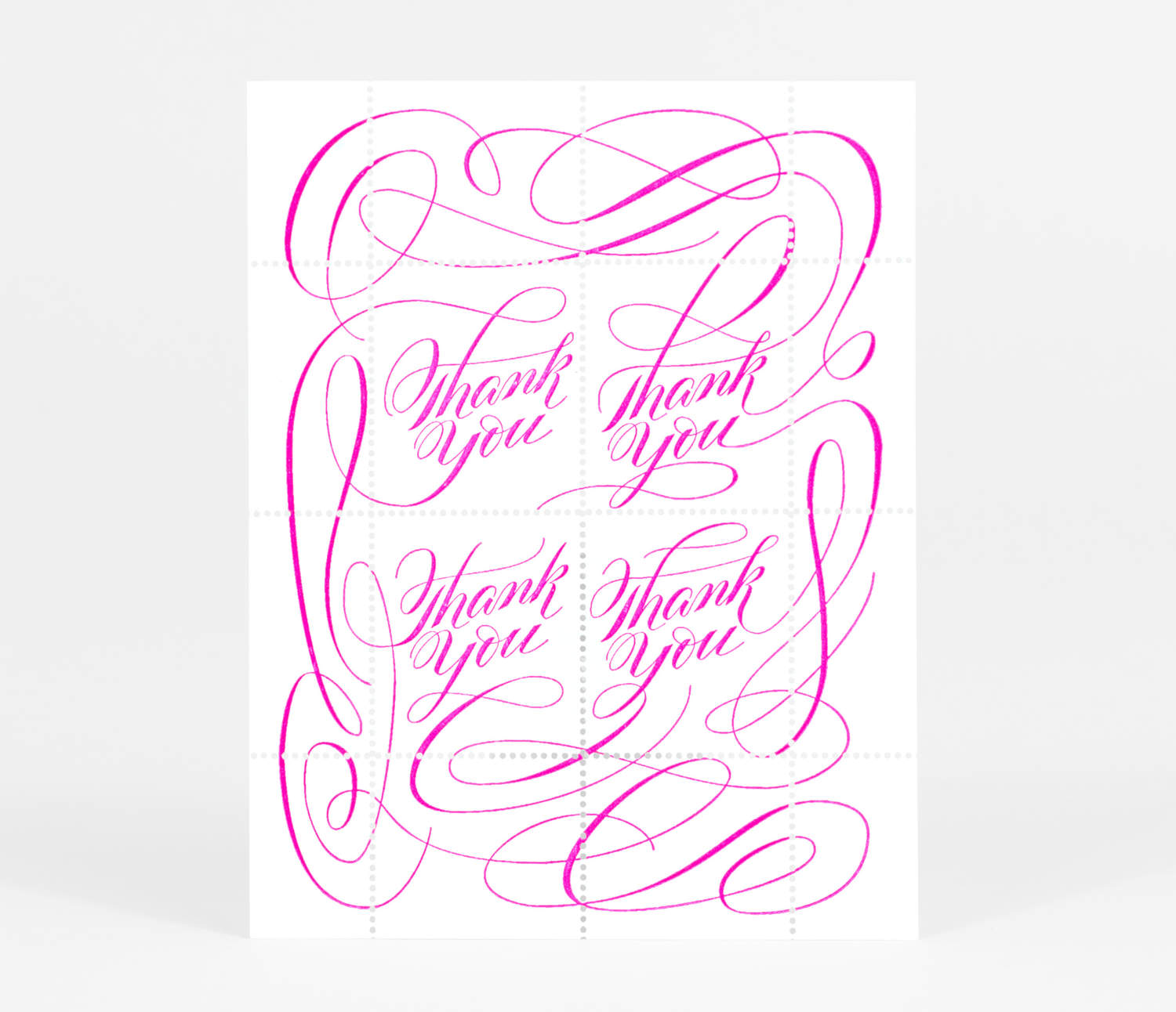 the portland stamp company thank you pink at