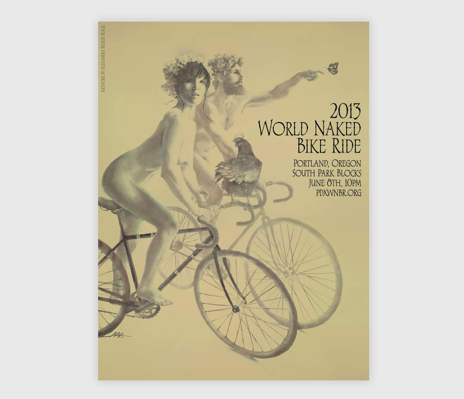 naked bicyclists poster Naked bicyclists poster